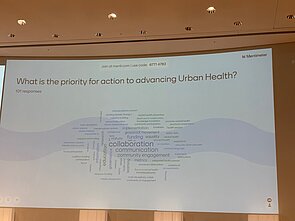 What is the priority for action to advancin Urban Health? (Mentimeter-Survey), Copyright: BBAW